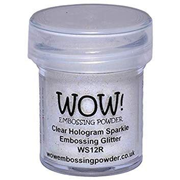 WOW! Glitter Embossing Powder - Clear Hologram Sparkle - Honey Bee Stamps
