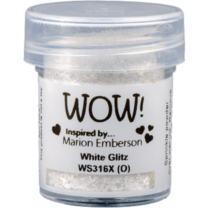 WOW! Glitter Embossing Powder - White Glitz - Honey Bee Stamps