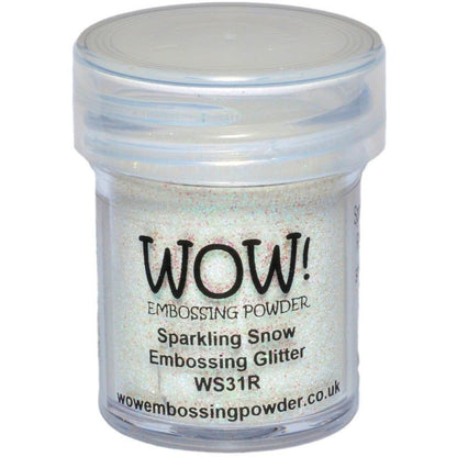 WOW! Glitter Embossing Powder - White Iridescent Sparkle - Sparkling Snow - Honey Bee Stamps