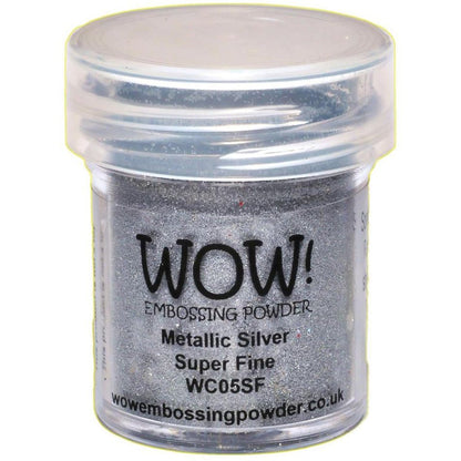 WOW! Metallic Glitter Embossing Powder - Metallic Silver Super Fine - Honey Bee Stamps