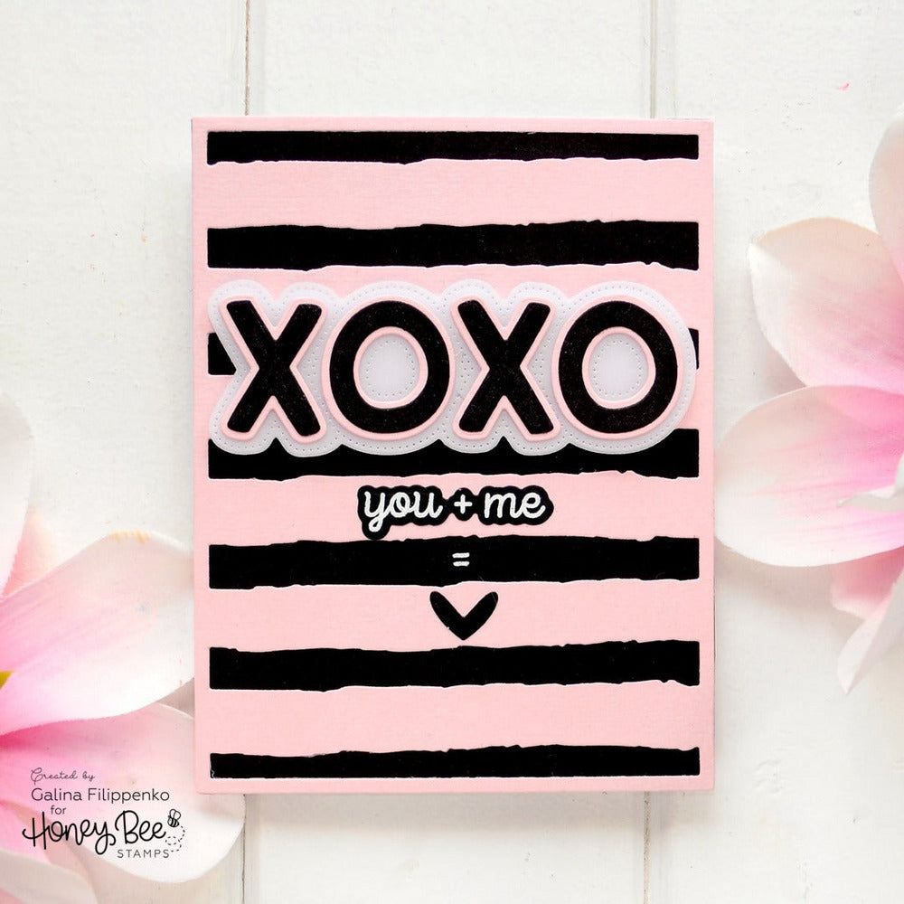 XOXO - 3x4 Photopolymer Stamp Set - Retiring - Honey Bee Stamps