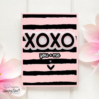XOXO - 3x4 Photopolymer Stamp Set - Retiring - Honey Bee Stamps