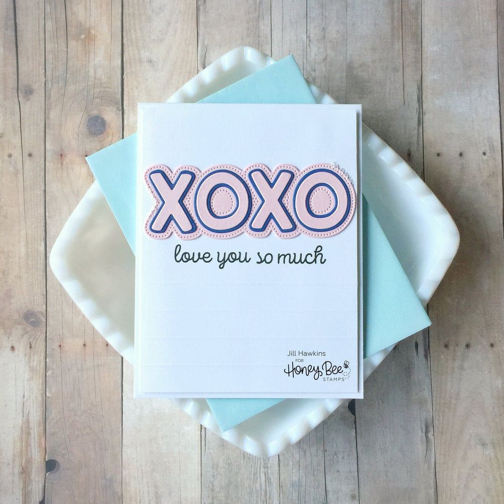 XOXO - 3x4 Photopolymer Stamp Set - Retiring - Honey Bee Stamps