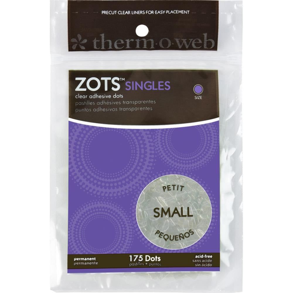 Zots Singles Small Clear Adhesive Dots - 3/16" 175 pk - Honey Bee Stamps